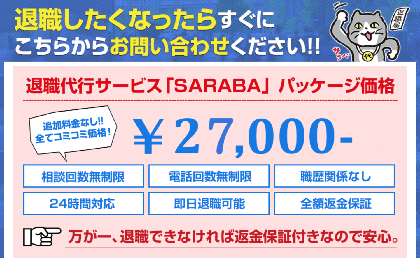 SARABA 料金体系 27,000円