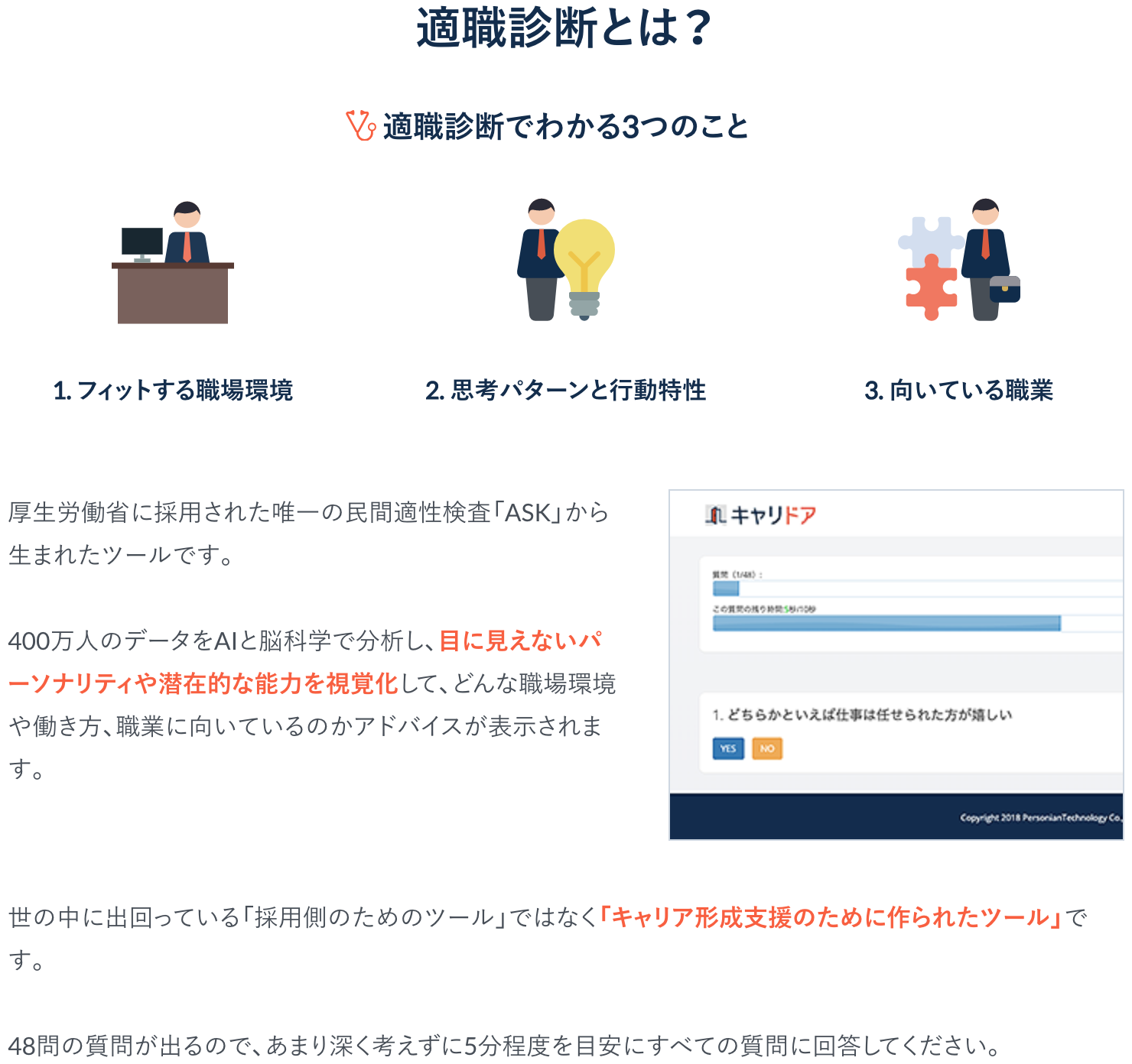 キャリドア 適職診断